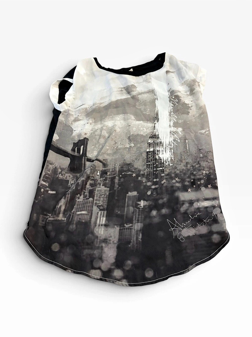 Abercrombie & Fitch Graphic Short Sleeve Top Black Gray Size XS
